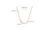 Niche Design Imitation Pearl Pendant Necklace - Gold-Plated Titanium Steel with Dangle Square Chain