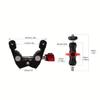 A Versatile Super Clamp with a Universal Aluminum Alloy  Featuring 1/4" And 3/8" Screw Holes Suitable for GPS Devices Phone Mounts And Action Cameras