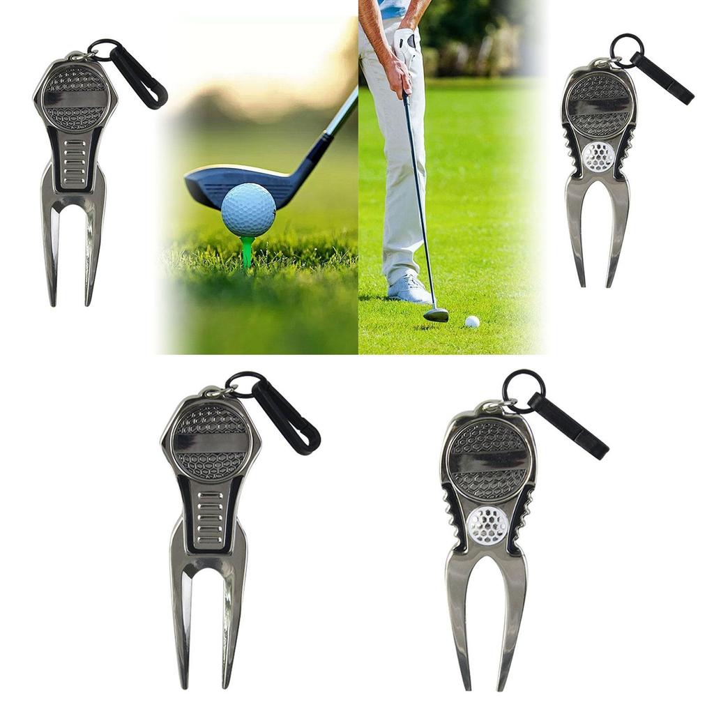 Golf Divot Repair Tool Groove Cleaner Multifunctional Lightweight with Magnetic Golf Ball Marker for Golfer Golf Supplies