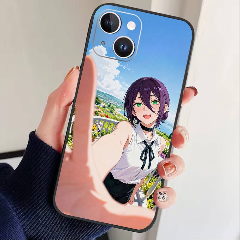 

R-Reze C-Человек с бензопилой Чехол для телефона Для iPhone17,16,15,14,13,12 Plus,Max Мягкий силиконовый Черный чехол iPhone14ProMax