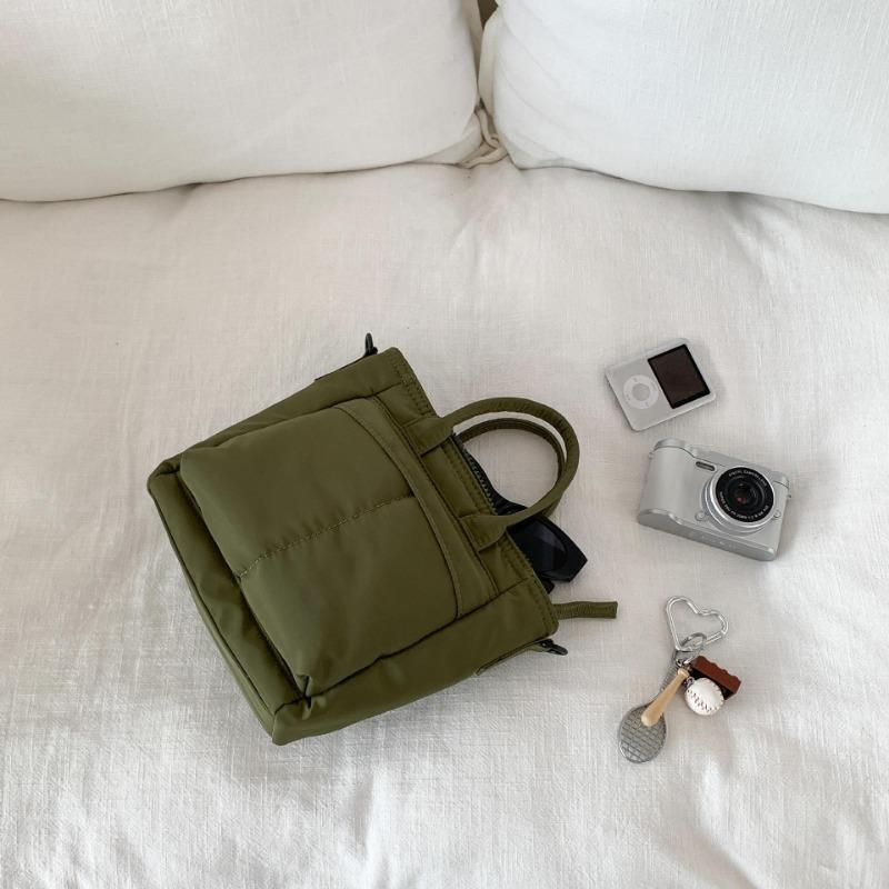 

New tote bag versatile casual portable shoulder bag casual niche design nylon messenger bag women зелёный