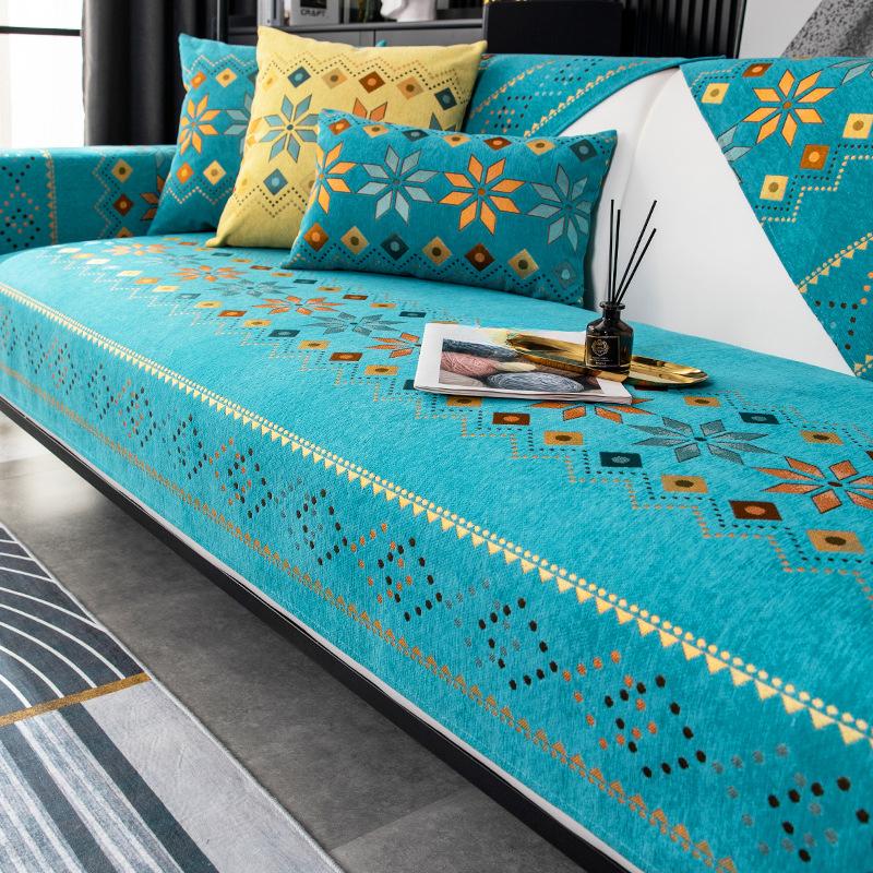 Sofa Cushion Four Seasons Universal High-End Sofa Cushion Non-Slip Sofa Back Towel Cover Light Luxury Cover Cloth