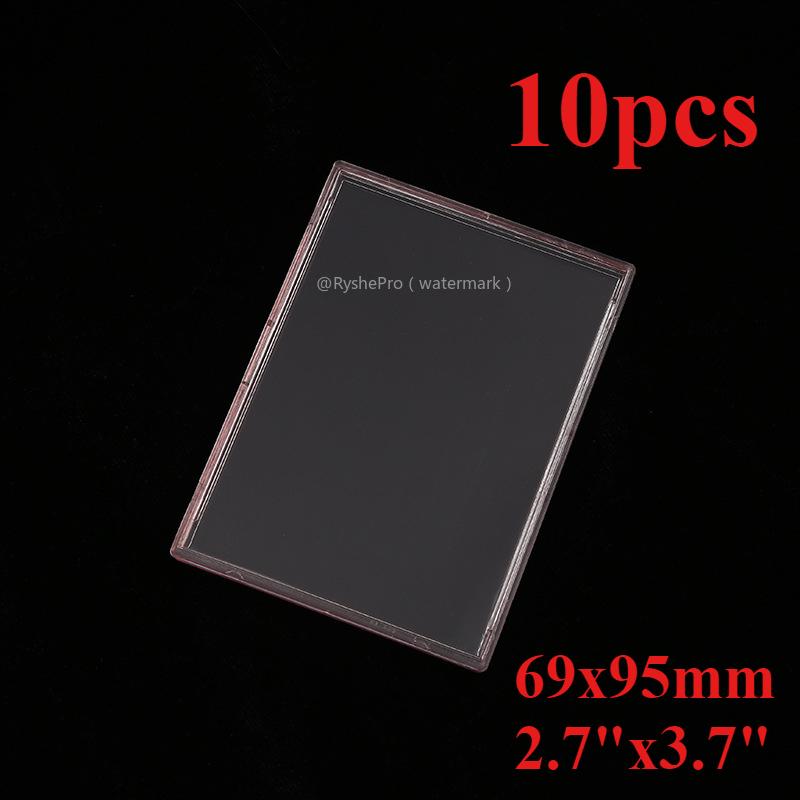 10pcs 69*95mm Card Sleeves Protector Hard Plastic Baseball Rigid Toploading Card Case for Collectible Trading Sports Cards