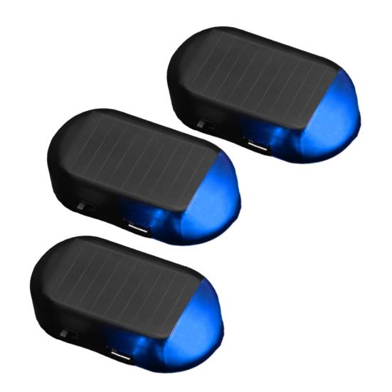 Car Interior Lights Solar Anti-Theft Warning Light Rechargeable Energy-Saving Car Snow Removal Device for SUV Sedan Off-Road