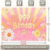 Party-Hintergrund Retro Hippie Bohemian Floral Retro Friedens-Hippie-Bohemian-Zeichen Designs Schlafsaal Fotoautomaten-Dekor Geburtstagsfeier-Dekor