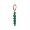 CARLIDANA2PCS Hot Sale Heart Colored Natural Stone Accessories Non Tarnish DIY Jewelry Plated Gold Stainless Steel Charm Pendant