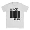 Cool Black Flag Logo T-Shirt for Men O Neck Pure Cotton T Shirts Short Sleeve Tees Classic Tops