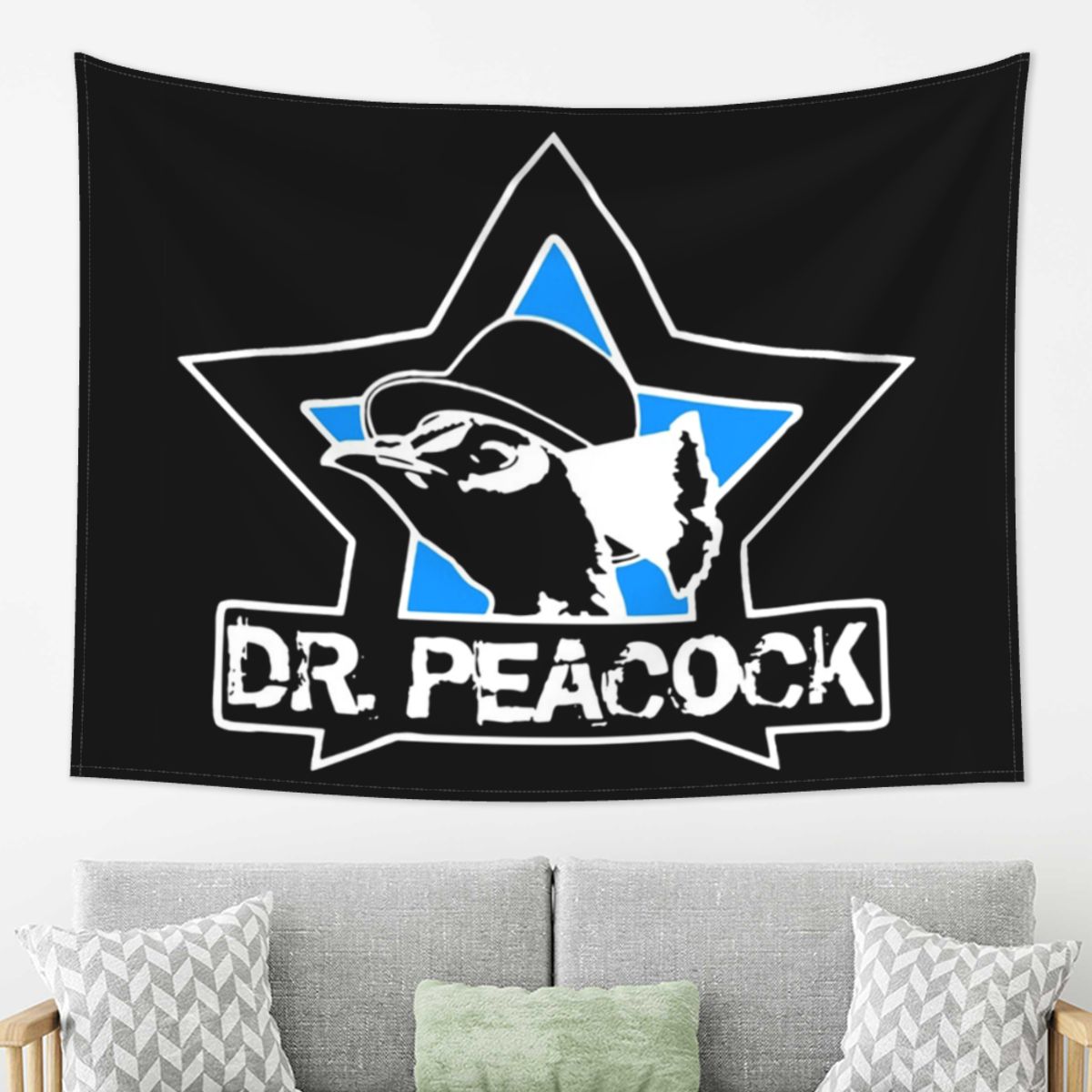 

Dr Peacock Tapestry Wall Hanging Aesthetic Home Decor Tapestries for Dorm Room 74x94cm(29x37in)