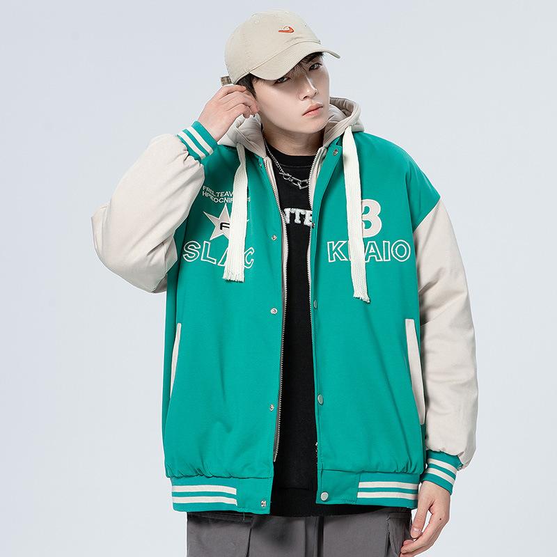 

Осенняя новая куртка мужская с капюшоном свитер в гонконгском стиле вышитый кардиган куртка свободная повседневная молодежная 3XL