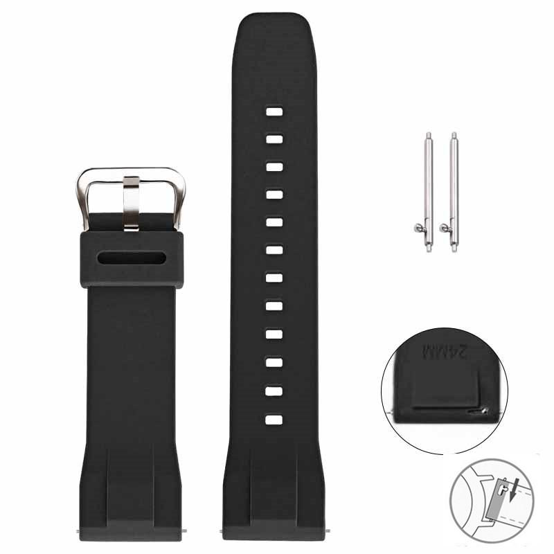 Cinturino in Silicone ad Alta Resistenza per Casio Serie PROTREK PRG-650Y/600 PRW-6600 GA-2000 Uomo Sportivo Impermeabile Cinturino Braccialetto 24mm