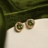 Silver Needle Zircon Earrings Retro Light Luxury Court Style Stud Earrings Niche High-end Earrings