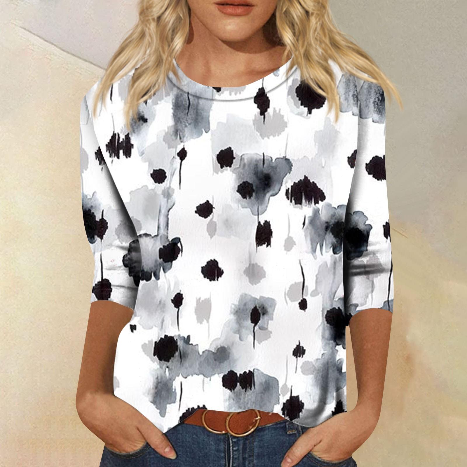 

Жіночі сорочки з рукавом 3/4. Милі топи. Трійники з малюнком. Блузки. Повсякденні топи великих розмірів. Пуловери. XXL