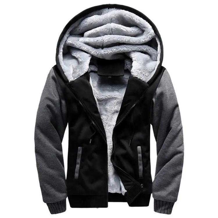 Men's Winter Korean Version of The Hooded Jacket Youth Plus Size Padded Thickened Tops