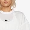 Nike Lab Collection Casual Sport Mesh Round Neck Dress Women Dress White CJ0177-100