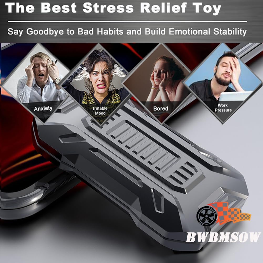 Metal Fidget Slider, Magnetic Brick Fidget Toy EDC Fidget Toys for Adults, ADHD Anxiety Stress Relief Toys, Ideal Gifts for Father Man & Friends