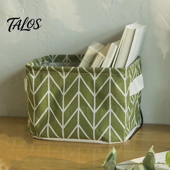 Cosmetic Storage Box Cotton And Linen Bin with Handles, Foldable Waterproof Desktop Space Saving Organizer Organizer, Basket for Makeup Book Baby Toys