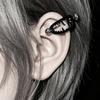 Openwork Fangs Ear-Piercing Jewelry with a Visible Straight Barbell and Ball Ends for Stacked Cartilage Styling Looks
