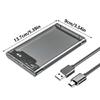 Modern 2.5Inch External Enclosure for 2.5In HDD with Shockproof Design and Not Required Tool Wide Compatibility
