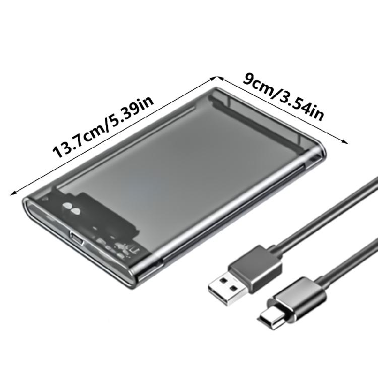 Modern 2.5Inch External Enclosure for 2.5In HDD with Shockproof Design and Not Required Tool Wide Compatibility