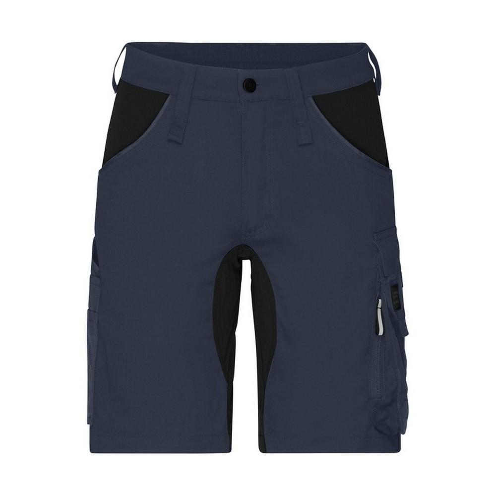 James and Nicholson Unisex Adult Workwear Stretch Slim Cargo Shorts