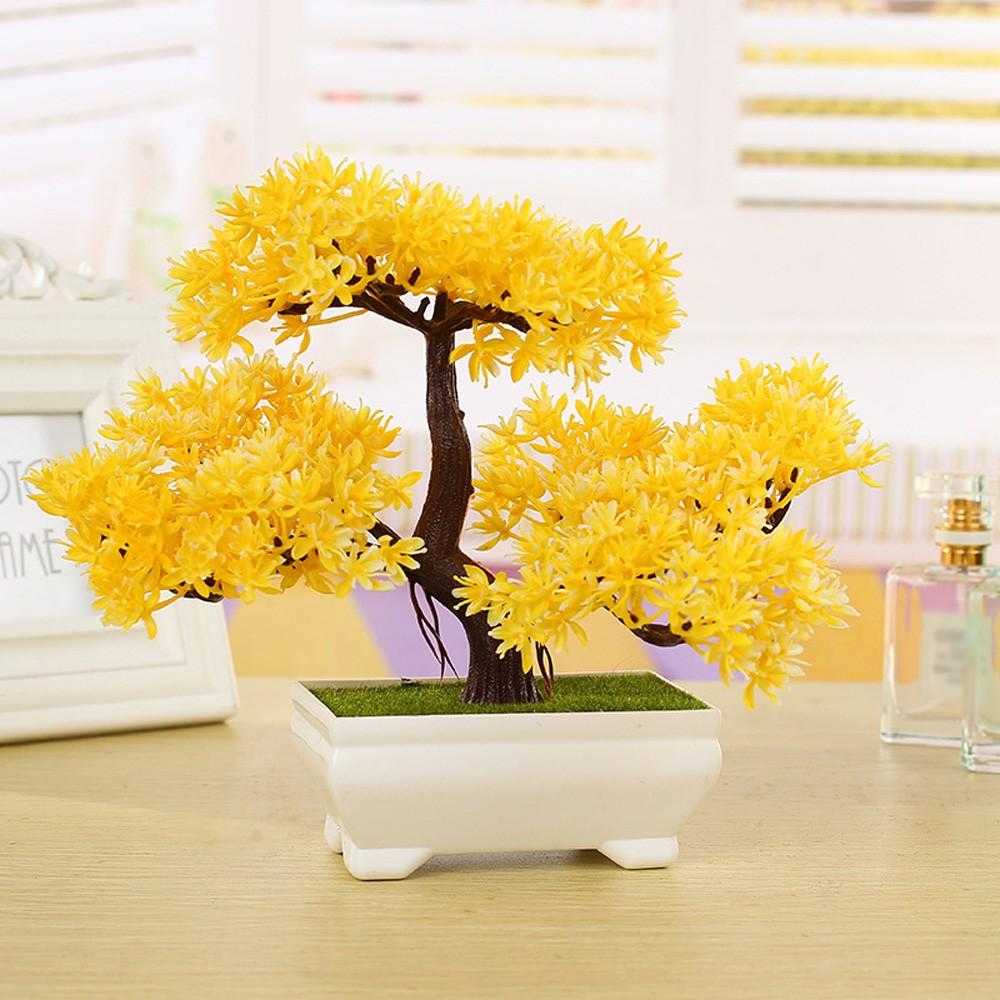 Vibrant Guest Greeting Pine Artificial Potted Plant for Home Office Décor