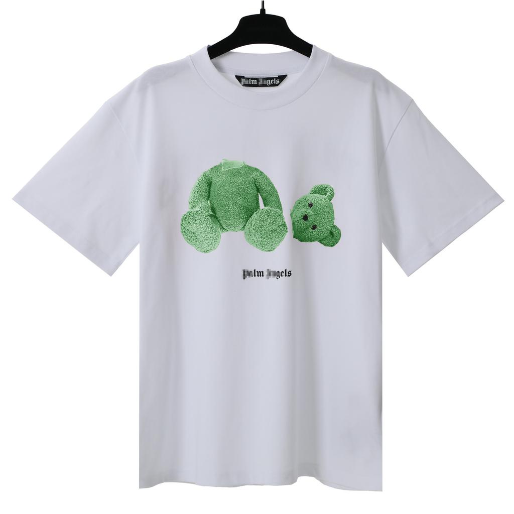 Manufacturer wholesale tide brand angel severed head teddy bear printed T-shirt loose men and women ins couple letter short sleeves