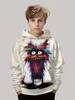 Children's Clothing Hoodies Long Sleeve Children's Sweatshirt Cartoon Children's Fashion Cat Print Girls' Summer Clothes Boy Top