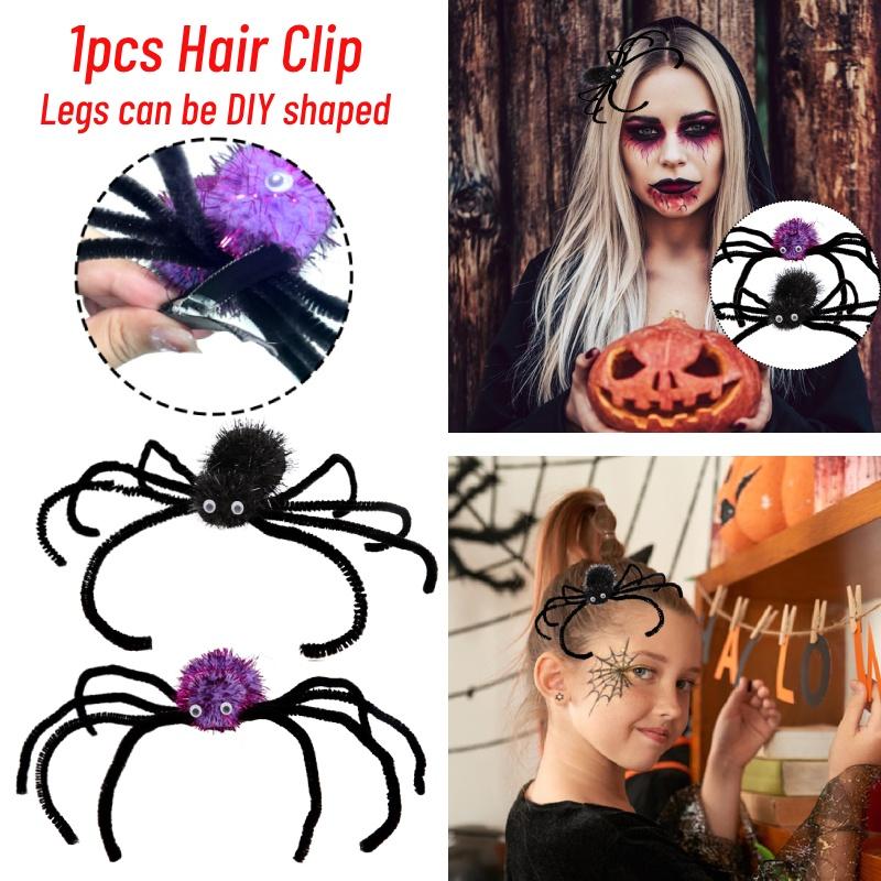 Klipsy do włosów pająki na Halloween Unikalny design nóg pająka DIY Akcesoria do włosów dla kobiet i dziewcząt