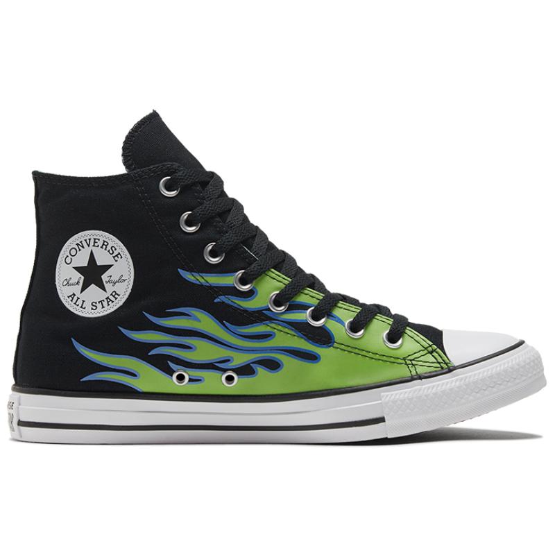Converse Chuck Taylor All Star Comfortable and Versatile High-Top Canvas Unisex Black, Blue and Green
