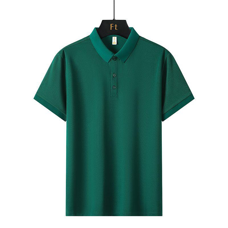 Polo Casual da Uomo 2026 ad Alta Elasticità - Manica Corta, Fine Cotone Imitazione, Collo a Revers.