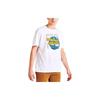 Letter Pattern Printed Crew Neck Short Sleeve T-Shirt Men Tops White TB0A64KN-100