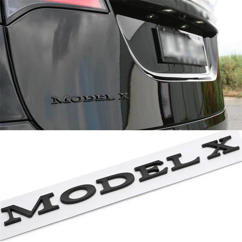 ABS Car Rear Sticker Letter Side Emblem Trunk Tail Badge for Tesla MODEL 3 MODEL S MODEL X Exterior Accessories