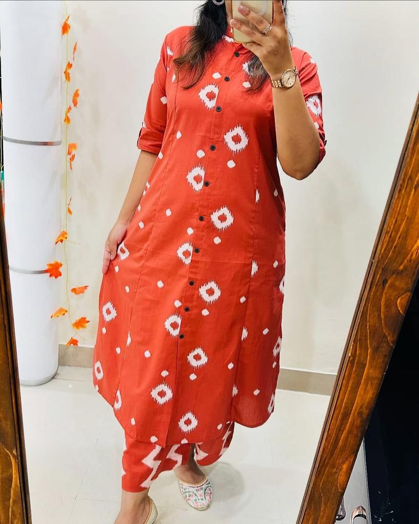 Women Designer A-line Kurta Pant Cord Set Indian Bollywood Top Tunic Kurti Party Wear