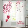 Walentynkowe Gałązki Tiulowe Zasłony Do Salonu Sypialni Dekoracja Domu Szyfonowe Przezroczyste Woalowe Zasłony Kuchenne