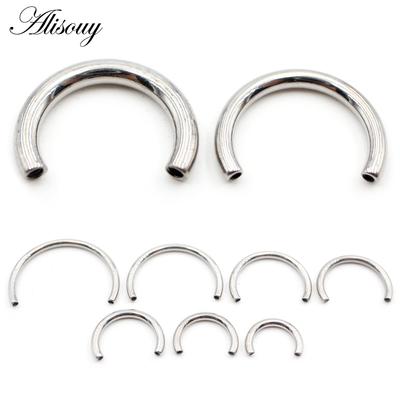 Alisouy 1PC Tytanowy Wewnętrzny Gwint Podkowy C-kształtne Akcesoria Zamienne Kolczyk Do Nosa Kolczyk Piercing Biżuteria Do Ciała