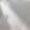 Gold Silver Stamped Starlight Laser Glitter Star Bronzing  Relief Nail Art Decorations Stickers Manicure Decals