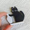 Black Cat Pushing Vase Decor Cat Whisker Collection & Memorial Box Fridge Magnet Home Office Decor Perfect Gift For Cat Lovers