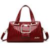 Nowa Torba Bostonka Stylowa Jednolity Kolor Torba dla Mamy w Średnim Wieku Przenośna Torba na Ramię Crossbody