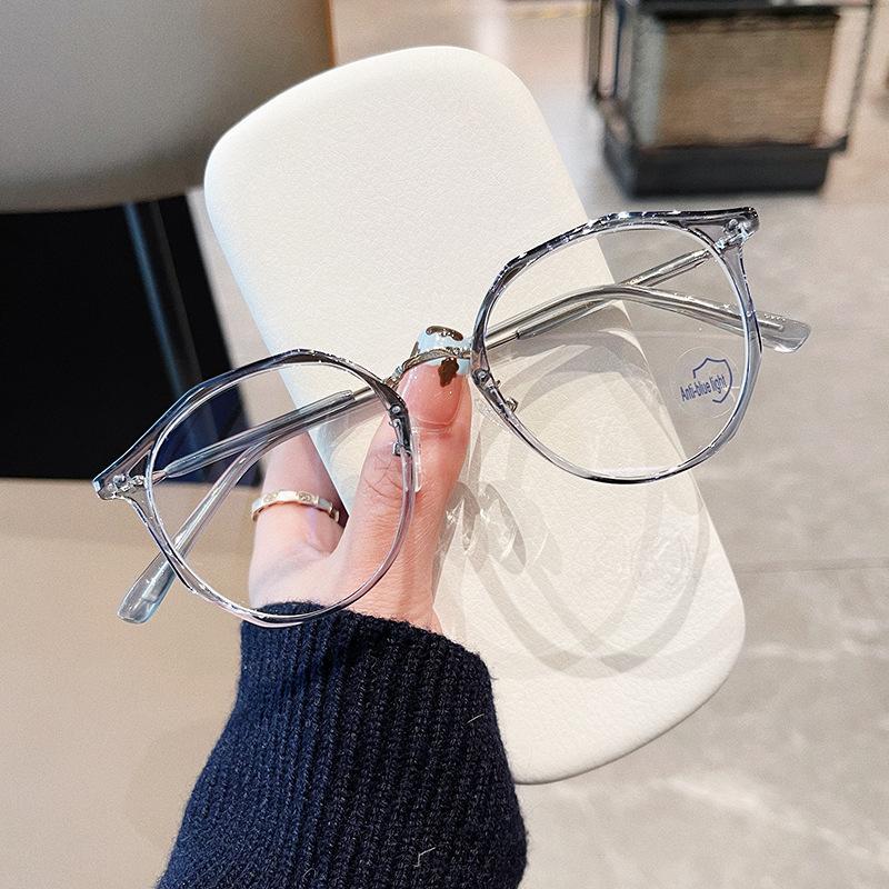 TR90 Women Glasses Frame Polygon Anti Blue Light Korean Stylish Eyeglass Frame for Women Lightweight Durable