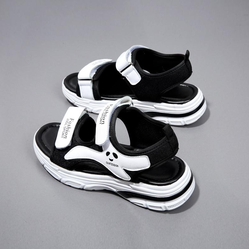 Taoffen Sommerliche Freizeitsandalen für Damen Atmungsaktive Canvas Klettverschluss Zehenfrei Sandalen Leicht Weich Pendeln Dicke Sohle Damenschuhe