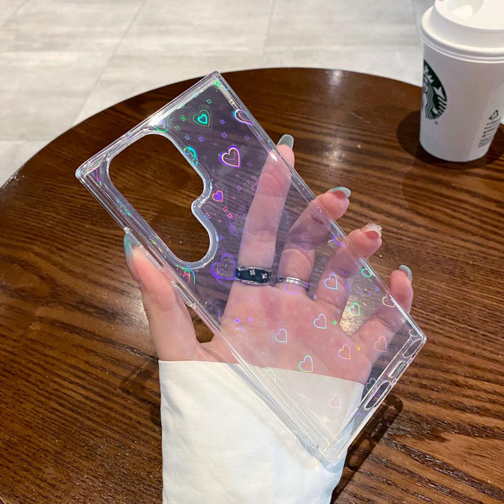 Samsung S26 Ultra Anti-fall Transparent Heart Phone Case