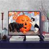 5D-Diamantgemälde zum Selbermachen, Katze, komplett, quadratisch, Bastelset, Diamant-Stickerei, Cartoon-Mosaik, Kürbis, Halloween-Dekoration