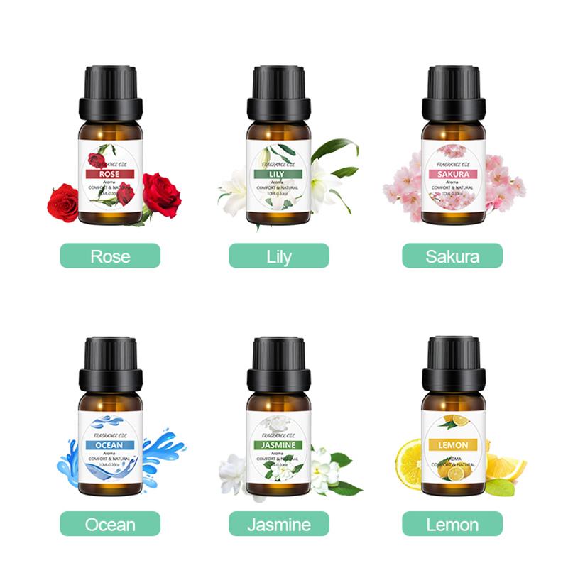 Flame Aroma Diffuser Plant Organic Essential Oil Set Flame Air Humidifier 180ml With 9-12 Hours Aromatherapy