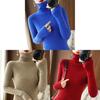 Korean Style Turtleneck Knit Sweater For Women With Ribbed Design For Casual Wear