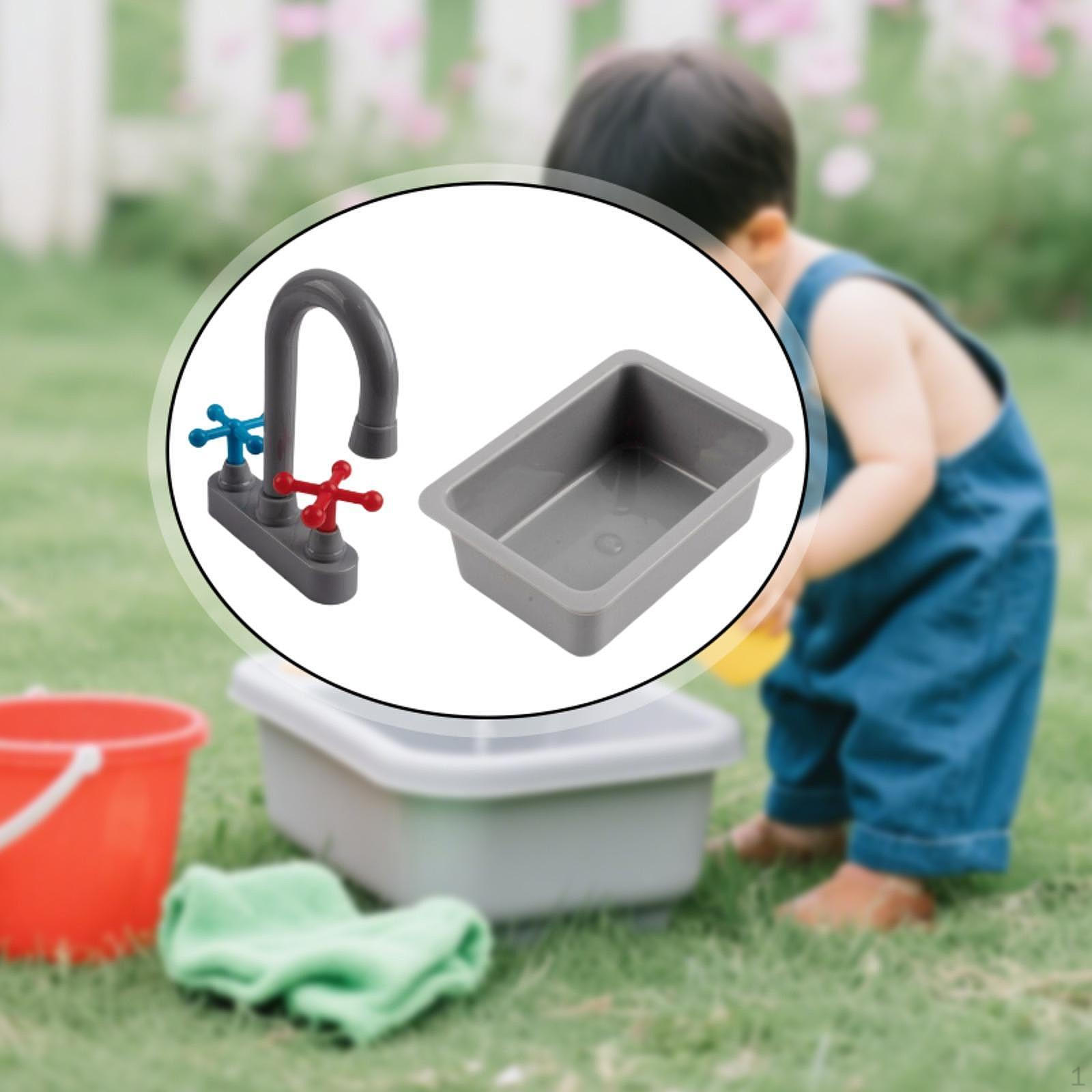 

Кухонная игрушка для ролевых игр, развивающая, бытовая, для детей 3-6 лет, мини-мойка и