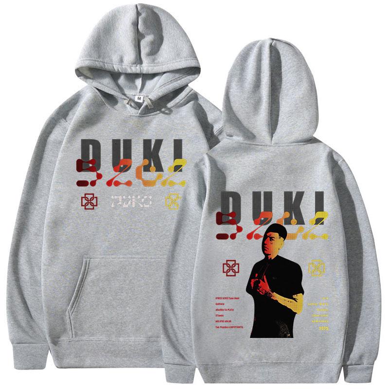 Rapper Duki 5202 MIXTAPE Album 2025 Hoodies Men's Women Clothing Hip Hop Sweatshirts Autumn Winter Fleece Long Sleeve Pullovers