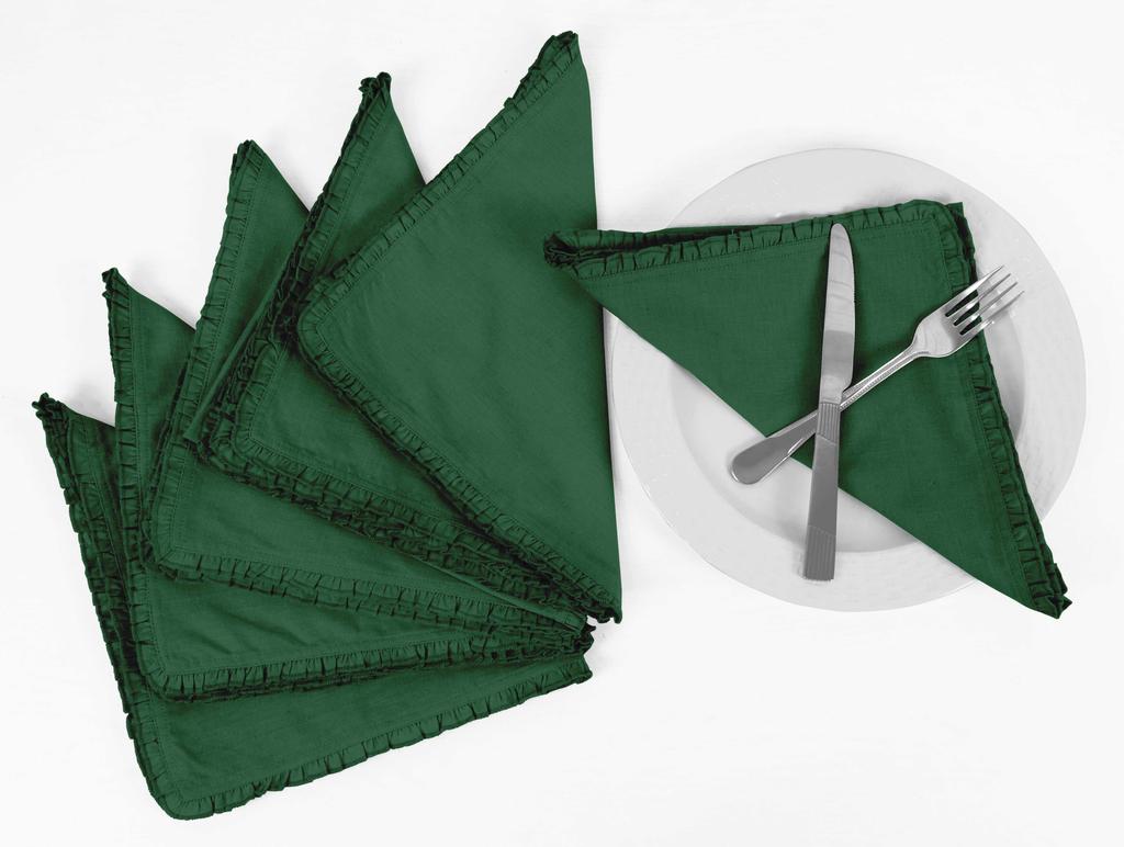 Vargottam Black Home Decor Parties Dinner Table Linen Re-Usable Napkins Set-Pack Of
