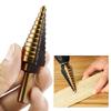 5PCS Black and Yellow Pagoda Drill Triangular Handle Straight Slot Hole Reamer Step Drill Step Drill