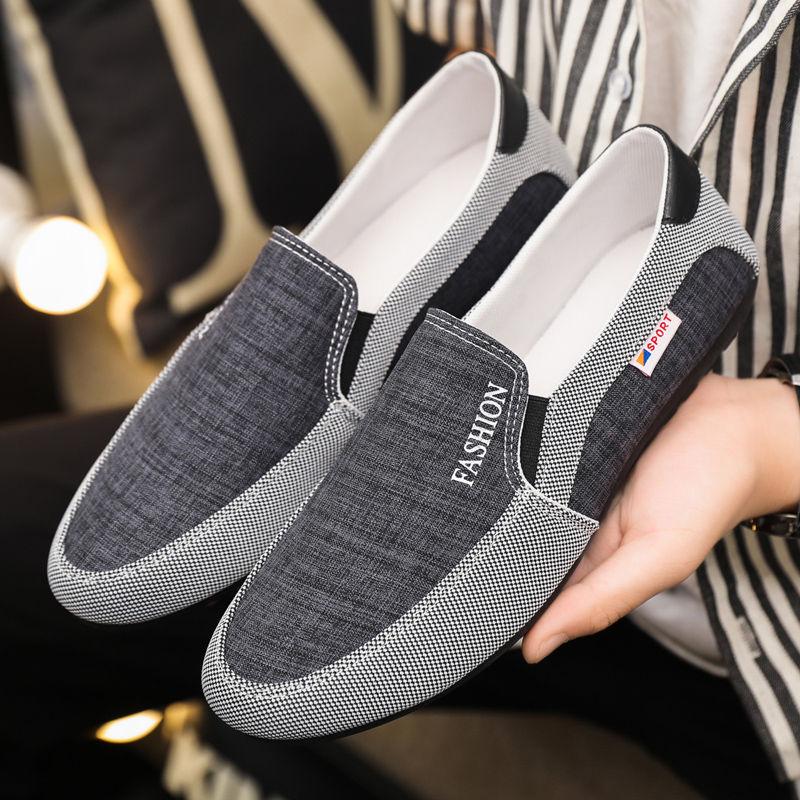 Fashion Non Slip Sneakers Soft Canvas Wear to Work Fashion 2025 Casual Shoes for Men Designer Luxury On Sale Breathable Elegant Man Shoe