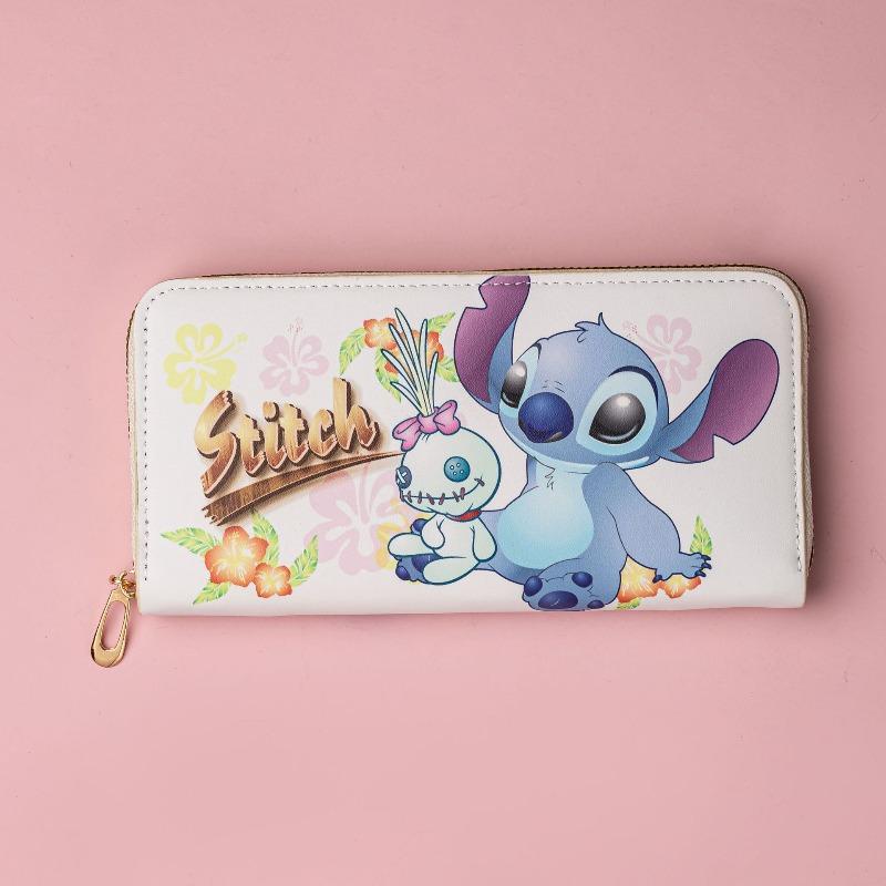 New wallet with zipper pu leather student cartoon Stitch cute change bag storage card bag 1951052 1679₽